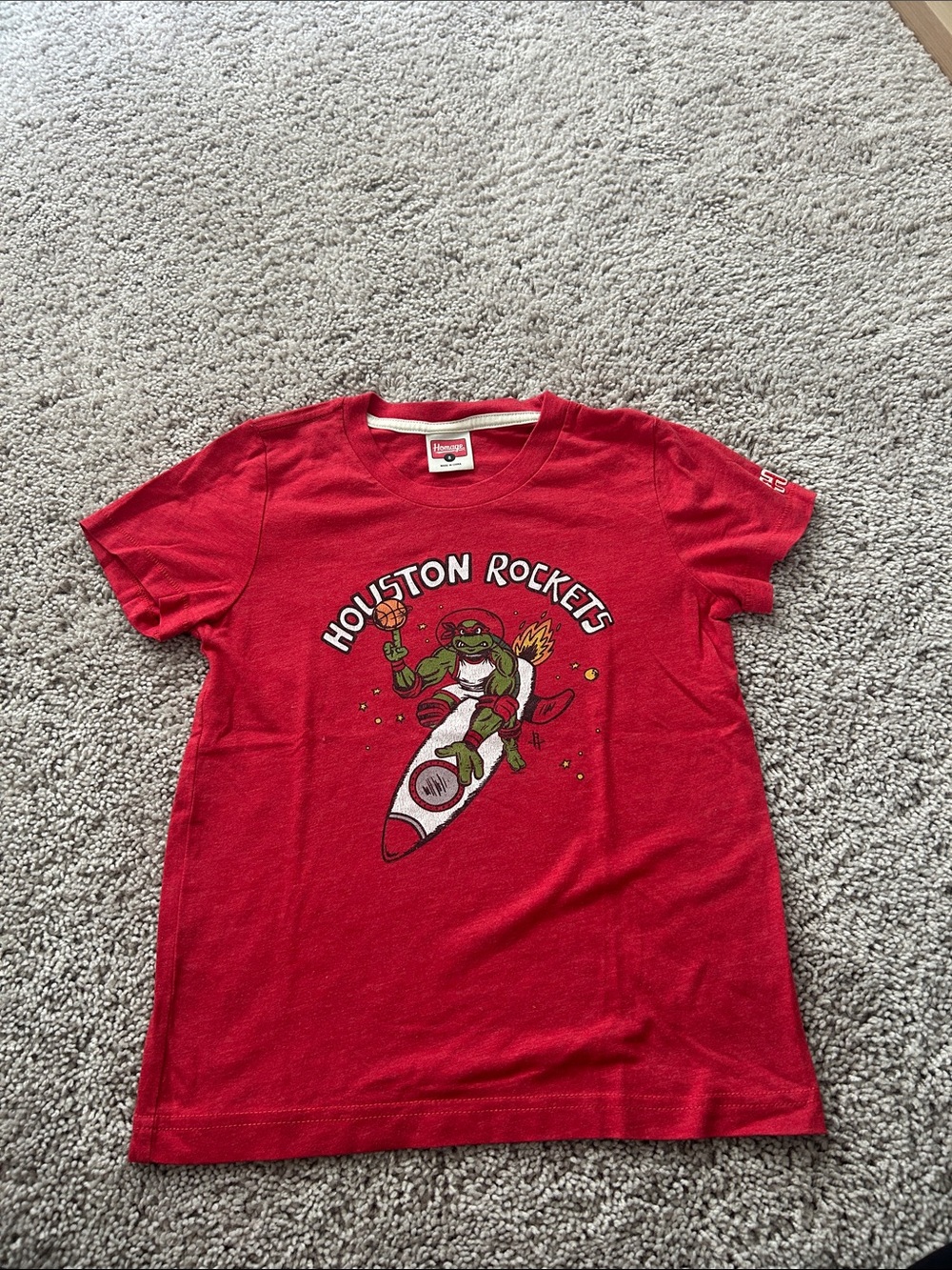 HOMAGE Red Houston Rockets Kids Graphic Tee